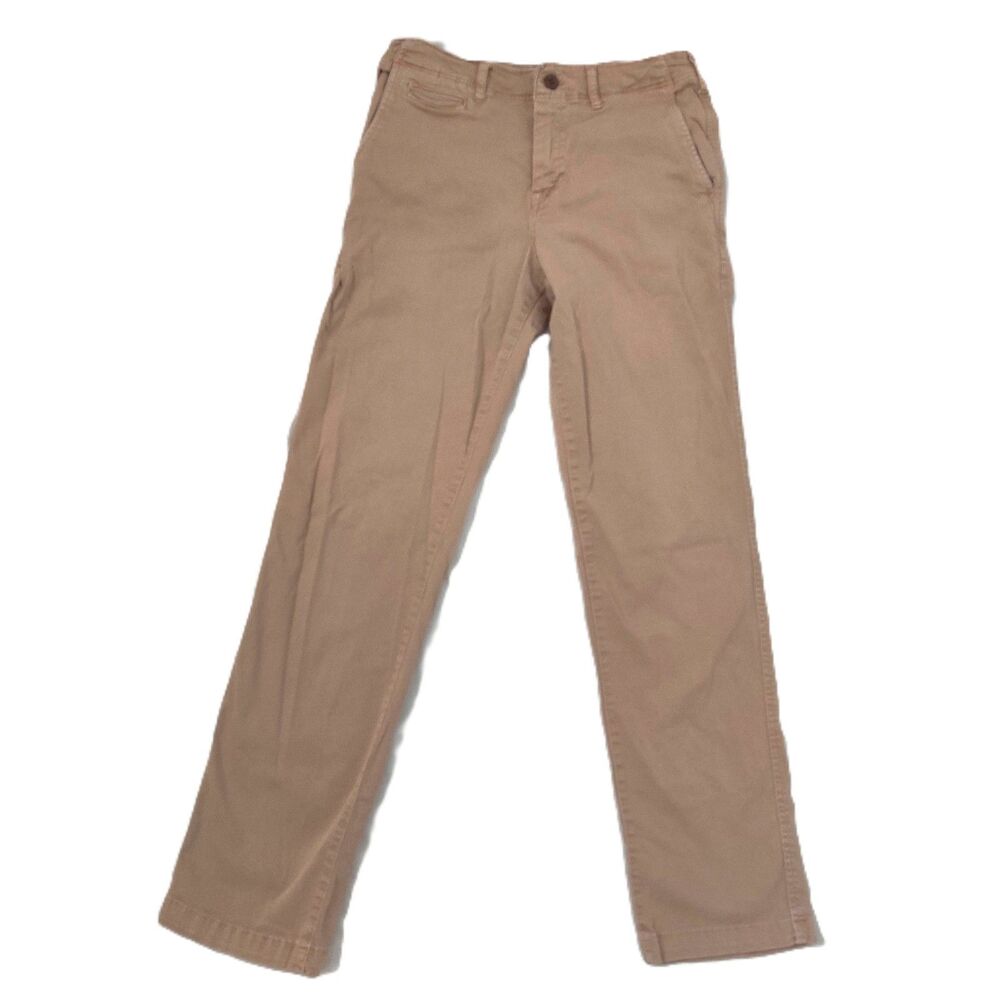American Eagle Mens 30x34 Tan Relaxed Straight Chino Pants Stretch Khaki